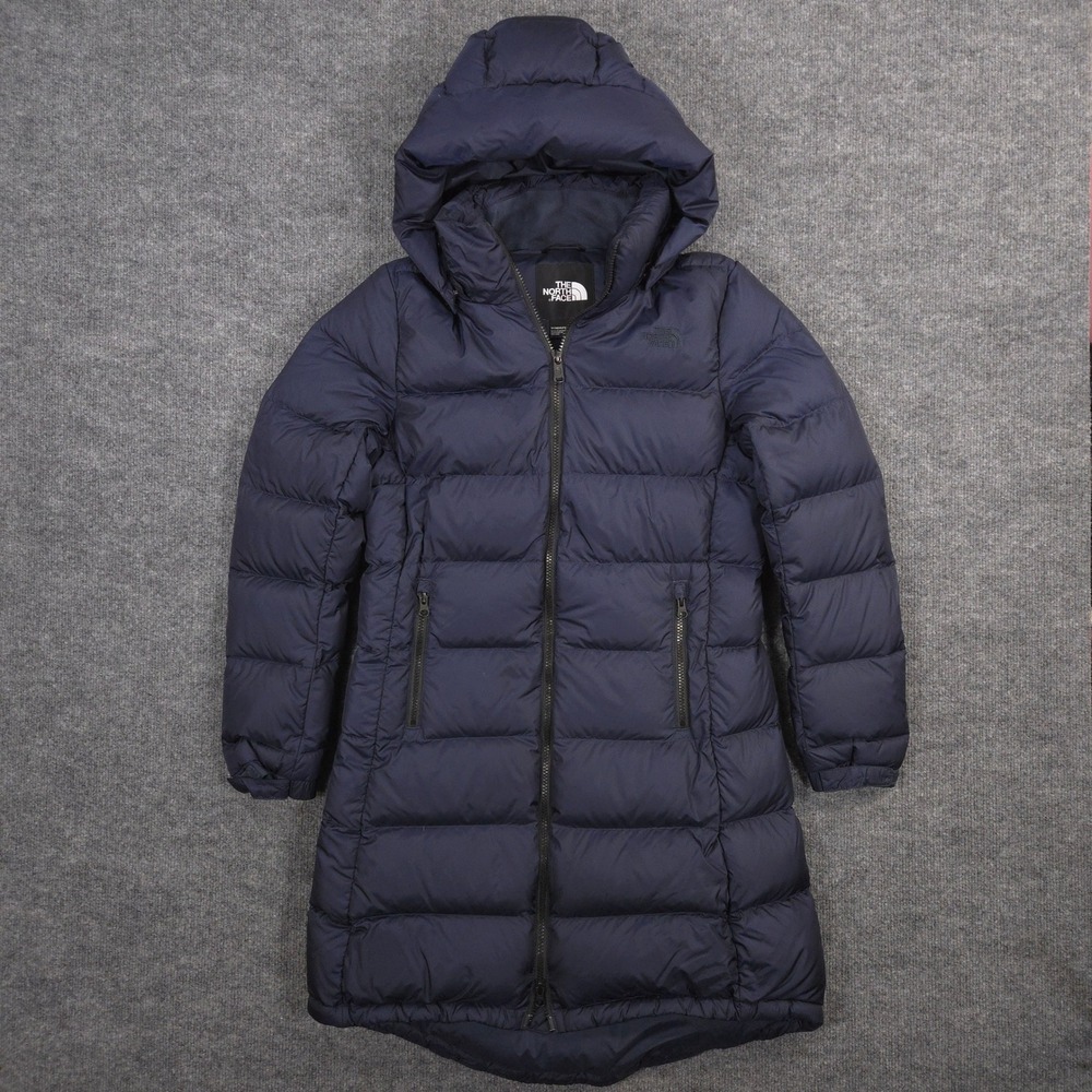 The North Face Metropolis Parka III Womens S Navy 550 Down Puffer Removable Hood